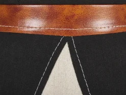 Outlet Beliani Pouf contenitore per bambini APACHE Lino sintetico Beige Beige Marrone Nero