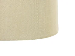 Beliani Pouf contenitore per bambini SAMURAI Lino sintetico Beige Beige Nero Rosso