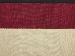 Beliani Pouf contenitore per bambini SAMURAI Lino sintetico Beige Beige Nero Rosso