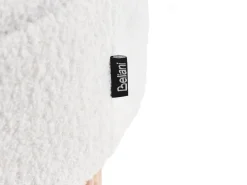 Outlet Beliani Pouf contenitore RICHEY Bouclé Bianco sporco Bianco Marrone