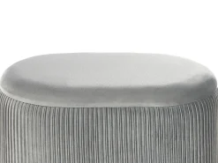 Outlet Beliani Pouf contenitore RICHLAND Velluto chiaro Grigio