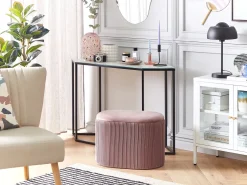 Outlet Beliani Pouf contenitore RICHLAND Velluto Rosa