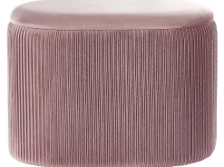 Outlet Beliani Pouf contenitore RICHLAND Velluto Rosa