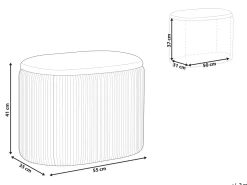 Outlet Beliani Pouf contenitore RICHLAND Velluto Rosa