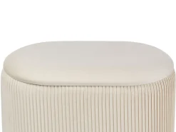 Outlet Beliani Pouf contenitore RICHLAND Velluto chiaro Beige