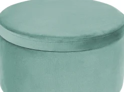 New Beliani Pouf contenitore SILAS Velluto menta Verde
