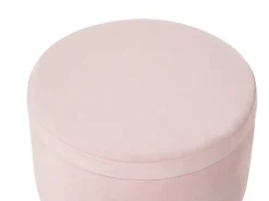 Best Beliani Pouf contenitore SILAS Velluto pastello Rosa