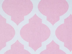 Outlet Beliani Pouf contenitore TUNICA Cotone Rosa Bianco Rosa