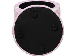 Outlet Beliani Pouf contenitore TUNICA Cotone Rosa Bianco Rosa