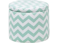 Clearance Beliani Pouf contenitore TUNICA Cotone Verde menta Bianco Verde