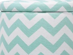 Clearance Beliani Pouf contenitore TUNICA Cotone Verde menta Bianco Verde