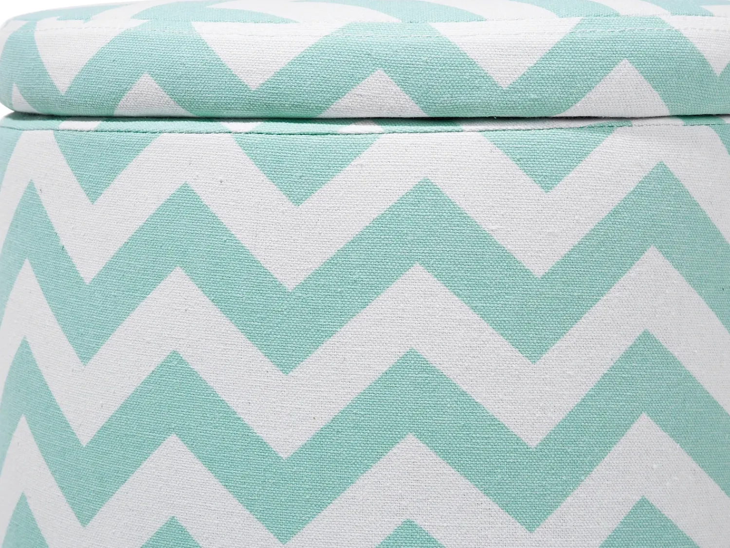 Clearance Beliani Pouf contenitore TUNICA Cotone Verde menta Bianco Verde