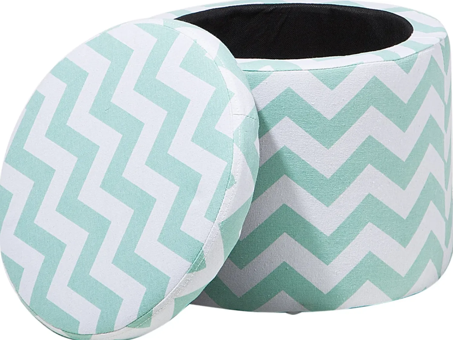 Clearance Beliani Pouf contenitore TUNICA Cotone Verde menta Bianco Verde