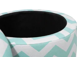 Clearance Beliani Pouf contenitore TUNICA Cotone Verde menta Bianco Verde