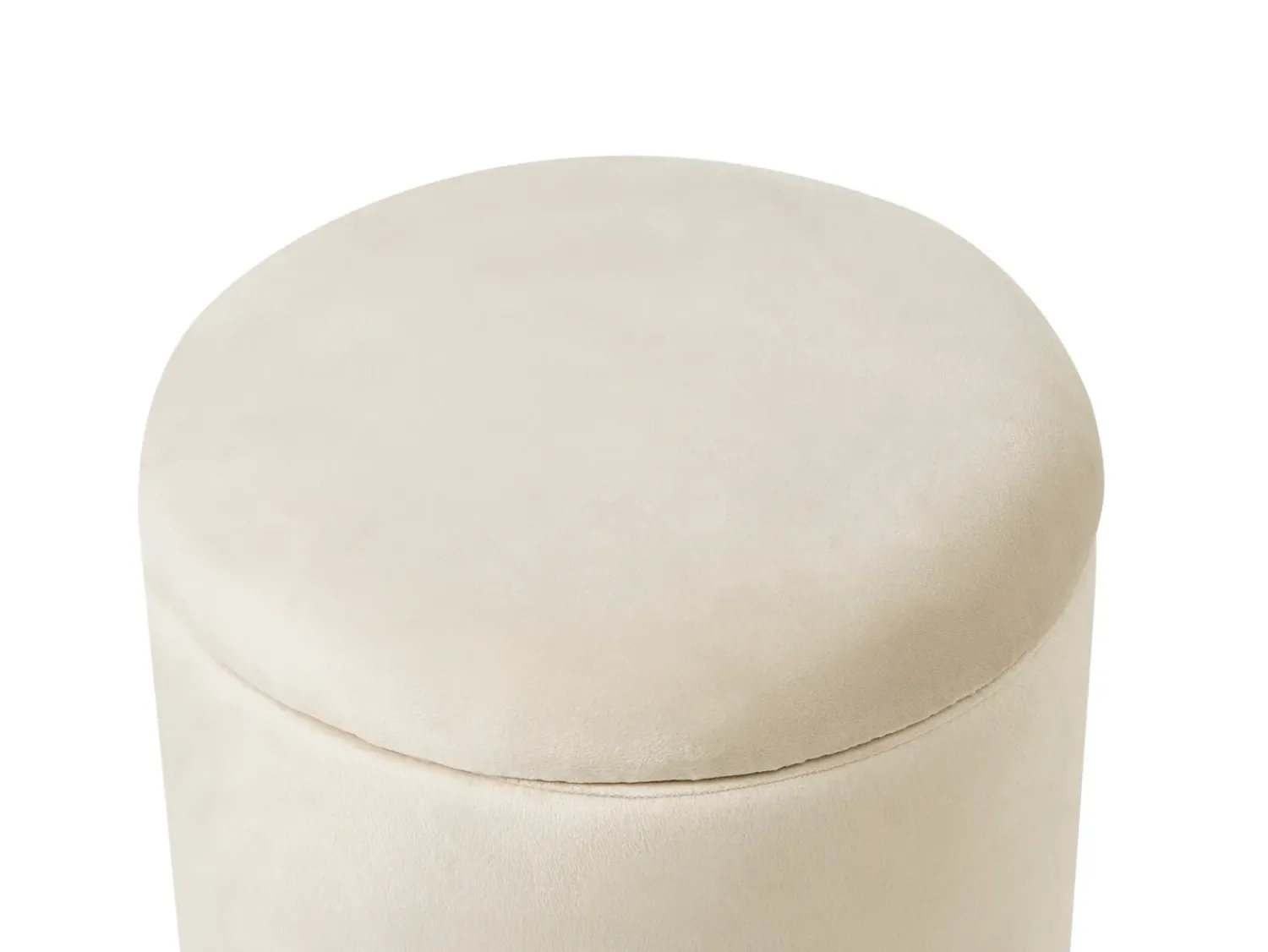 Best Beliani Pouf contenitore WENONA Velluto Beige chiaro Beige Nero