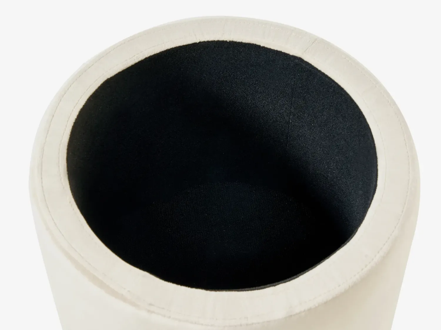 Best Beliani Pouf contenitore WENONA Velluto Beige chiaro Beige Nero