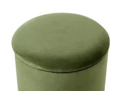 Discount Beliani Pouf contenitore WENONA Velluto Verde scuro Nero Verde
