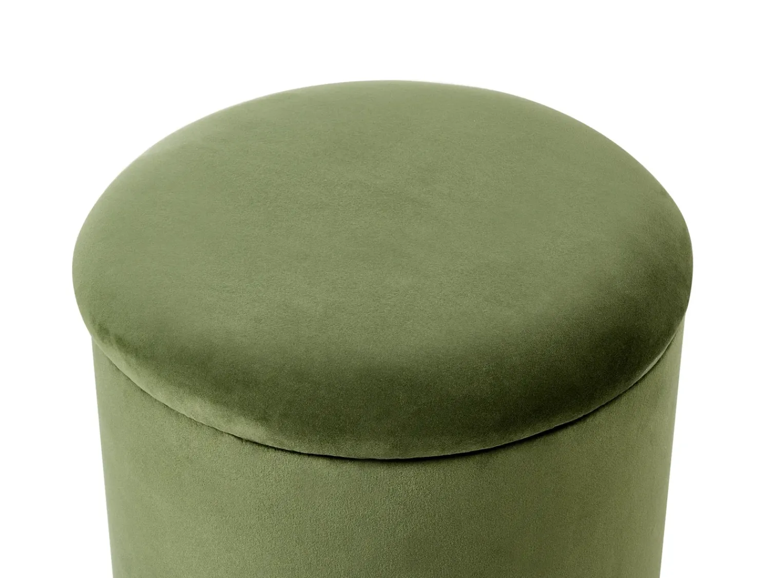 Discount Beliani Pouf contenitore WENONA Velluto Verde scuro Nero Verde