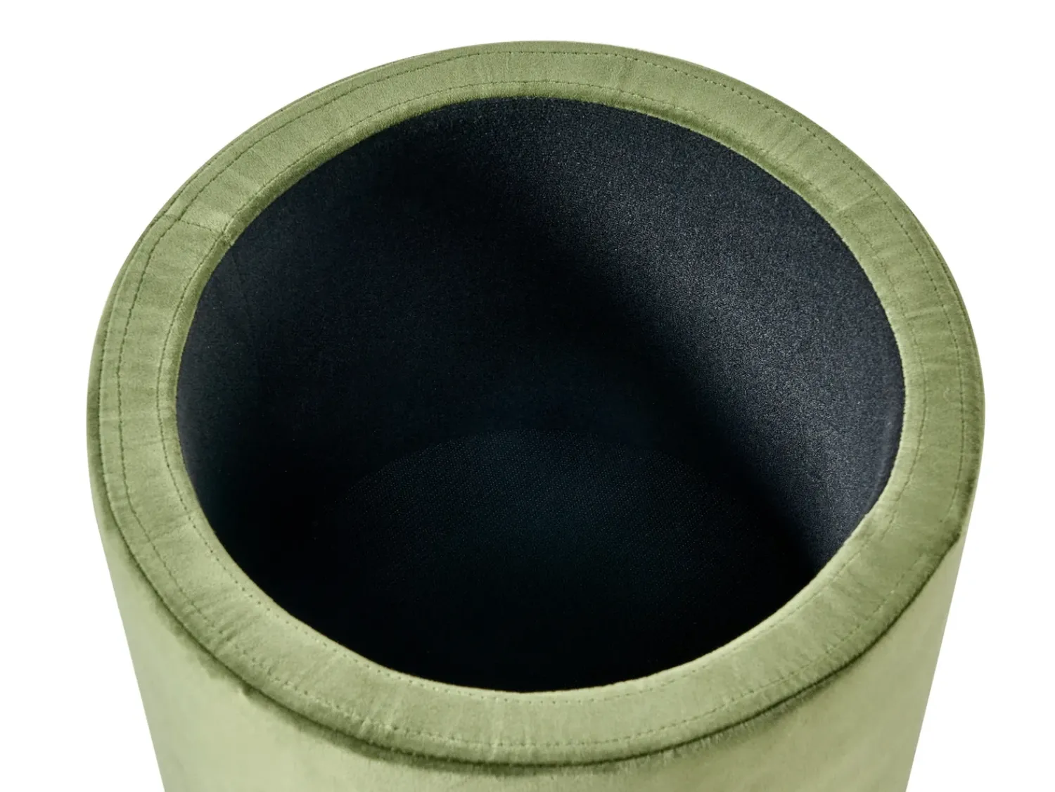 Discount Beliani Pouf contenitore WENONA Velluto Verde scuro Nero Verde