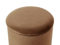 Sale Beliani Pouf contenitore WENONA Velluto Marrone scuro Marrone Nero