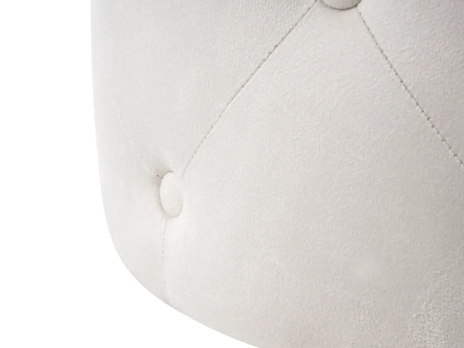 Best Beliani Pouf COROLLA Velluto sporco Bianco