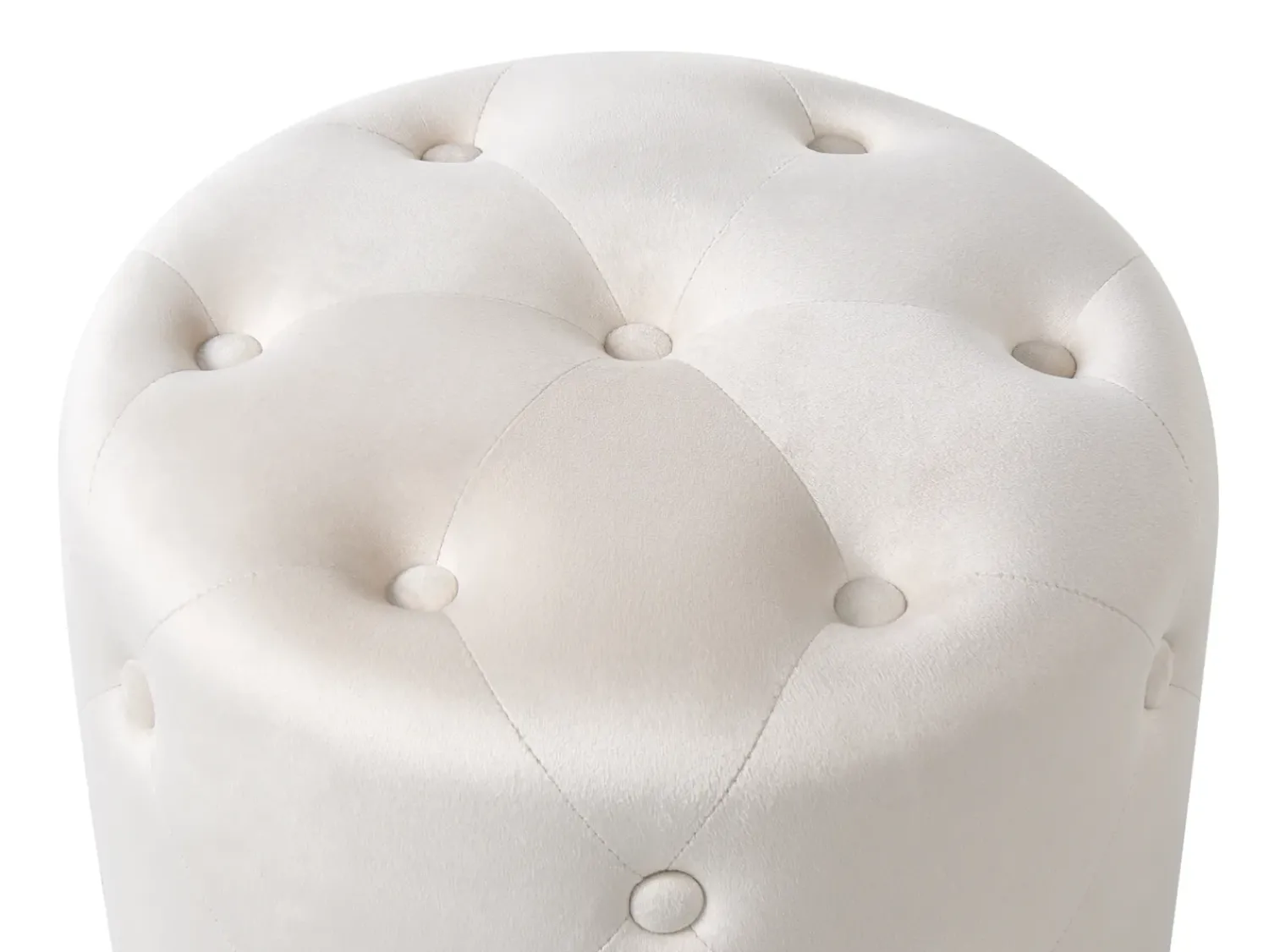 Best Beliani Pouf COROLLA Velluto sporco Bianco
