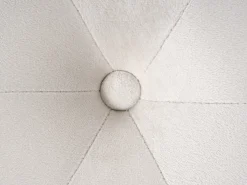 Best Beliani Pouf COROLLA Velluto sporco Bianco