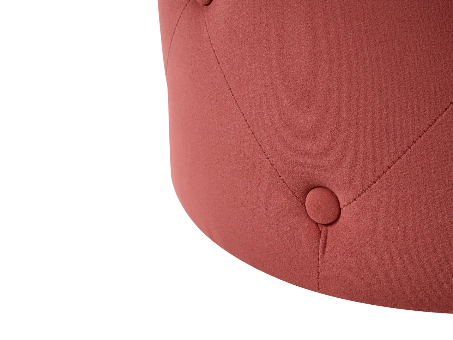Outlet Beliani Pouf COROLLA Velluto Corallo Rosso