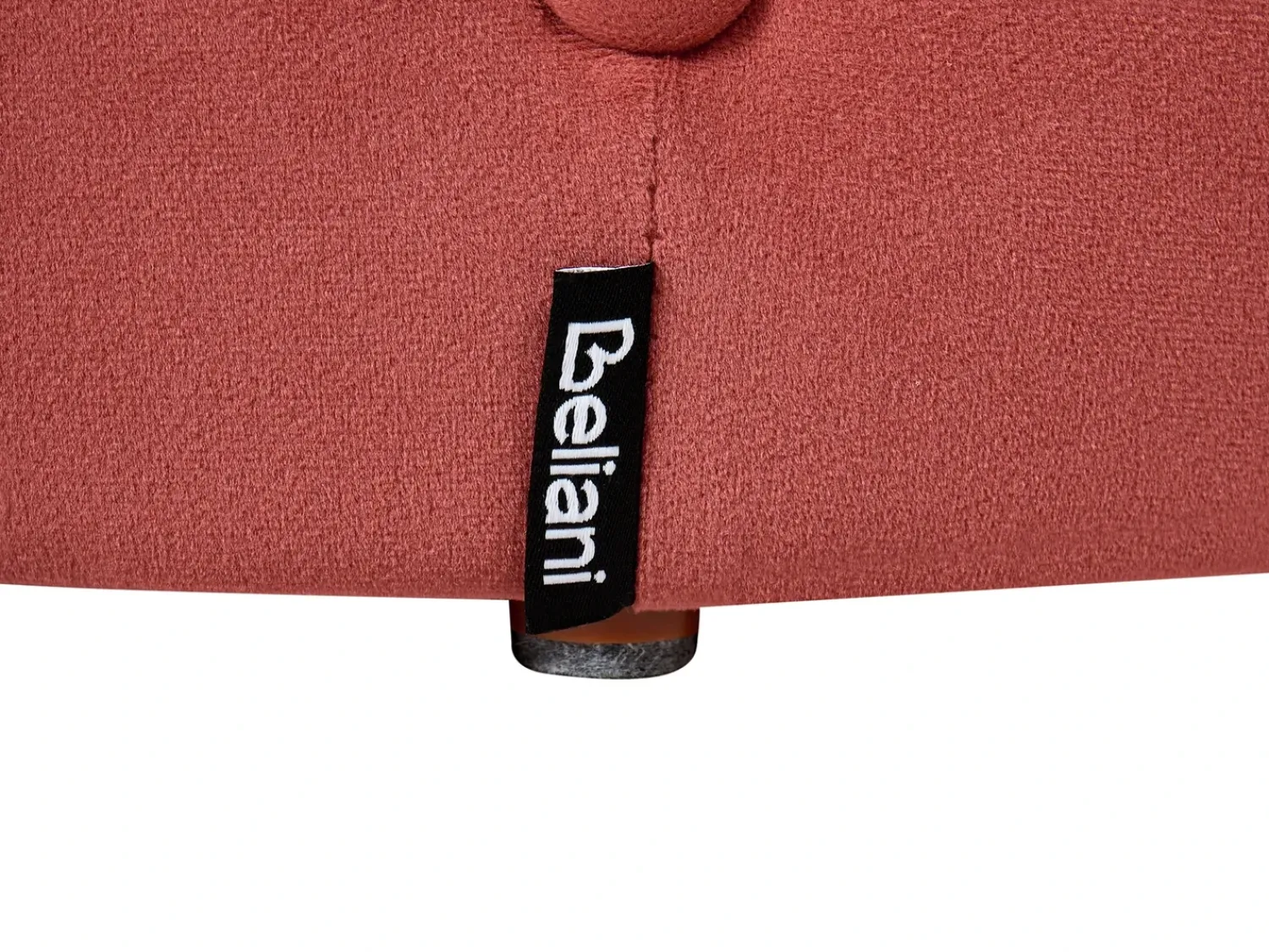 Outlet Beliani Pouf COROLLA Velluto Corallo Rosso