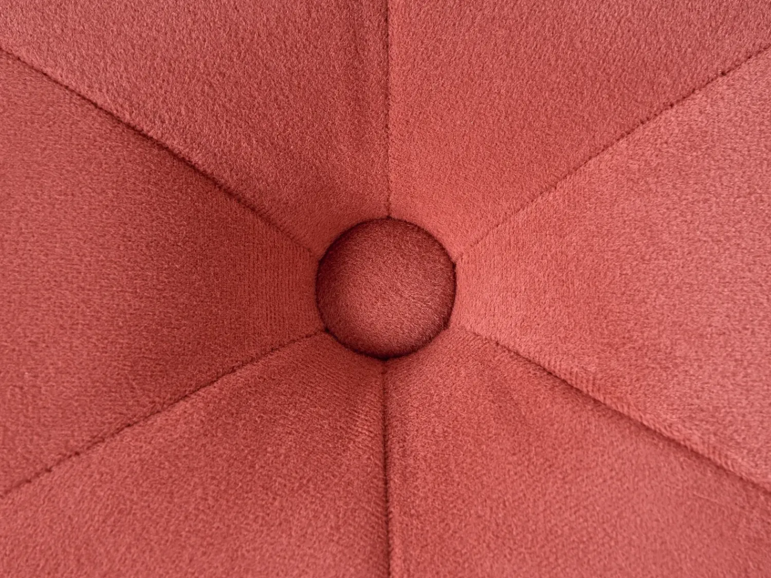 Outlet Beliani Pouf COROLLA Velluto Corallo Rosso