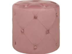 New Beliani Pouf COROLLA Velluto Rosa