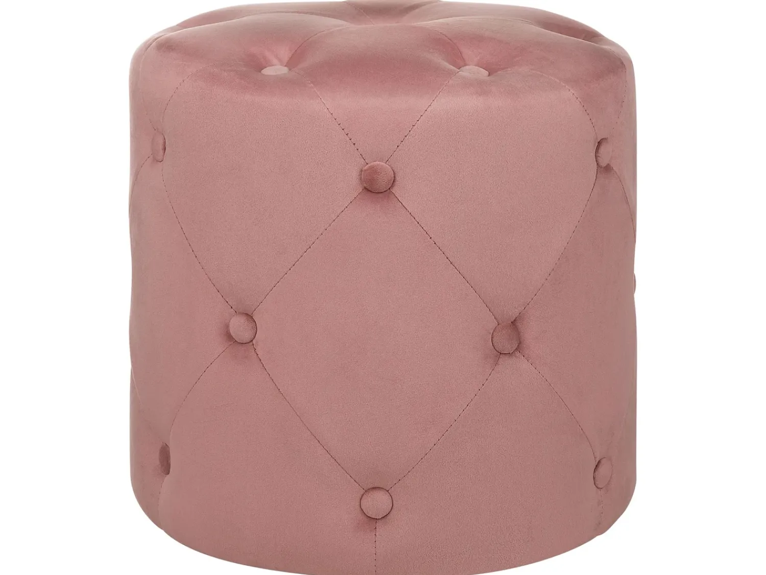 New Beliani Pouf COROLLA Velluto Rosa