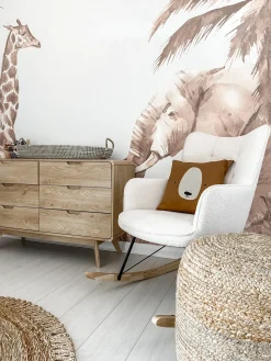 Hot Beliani Pouf DALAMA Iuta sabbia Beige