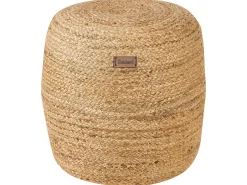 Hot Beliani Pouf DALAMA Iuta sabbia Beige
