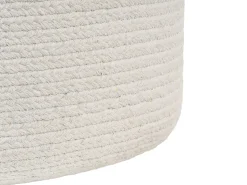 Clearance Beliani Pouf DALAMA Iuta Bianco Bianco Beige