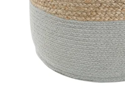 Online Beliani Pouf DALAMA Iuta Grigio chiaro Beige Grigio