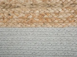 Online Beliani Pouf DALAMA Iuta Grigio chiaro Beige Grigio