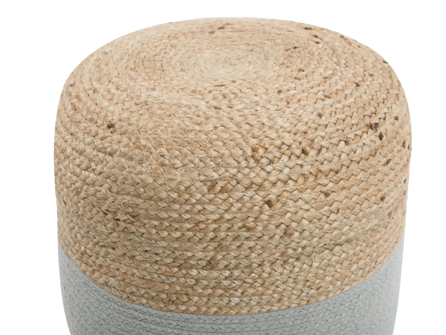 Online Beliani Pouf DALAMA Iuta Grigio chiaro Beige Grigio