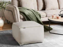 Outlet Beliani Pouf DAREYN Velluto chiaro Beige