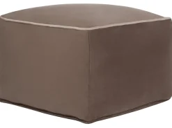 Discount Beliani Pouf DAREYN Velluto Marrone Beige Marrone