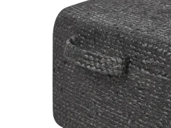 Beliani Pouf DHADAR Iuta Nero