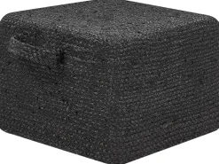 Beliani Pouf DHADAR Iuta Nero
