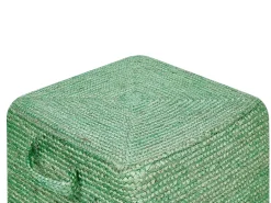 Beliani Pouf DHADAR Iuta Verde