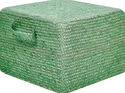 Beliani Pouf DHADAR Iuta Verde
