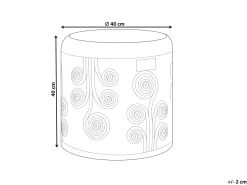 Hot Beliani Pouf DIMAN Iuta Bianco Bianco Beige