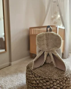 Hot Beliani Pouf DINNI Iuta Beige