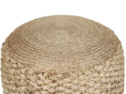 Hot Beliani Pouf DINNI Iuta Beige