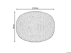 Discount Beliani Pouf DUKI Iuta Tortora Beige Naturale