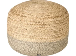 Discount Beliani Pouf DUKI Iuta Tortora Beige Naturale