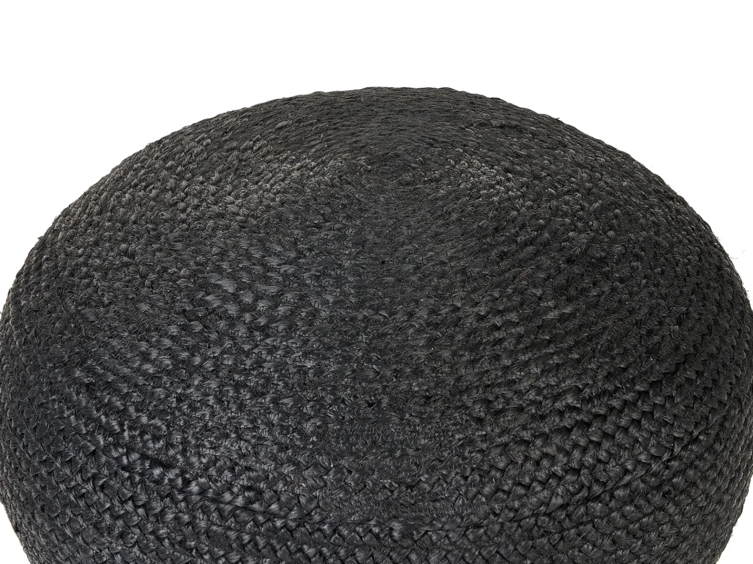 Hot Beliani Pouf DUKKI Iuta Nero Naturale Nero